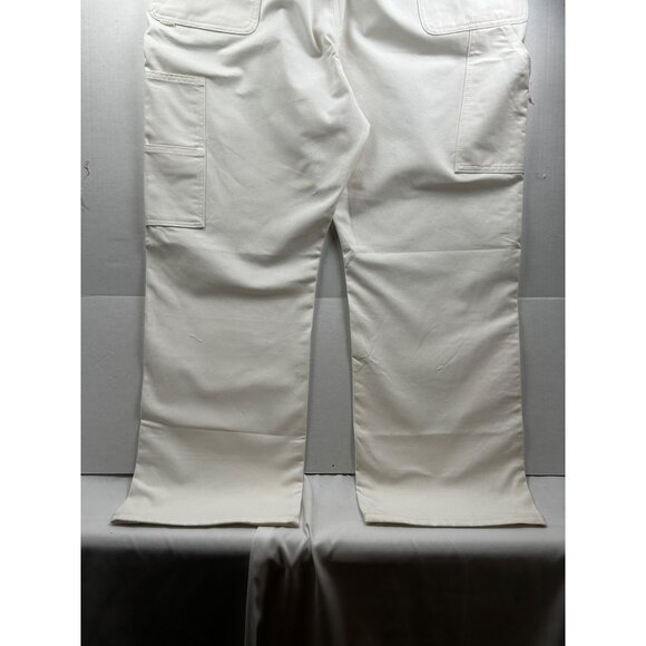 Dickies Pants Mens 48x32 Utility Work Pants White Relaxed Fit Carpenter Painter - Picture 8 of 10